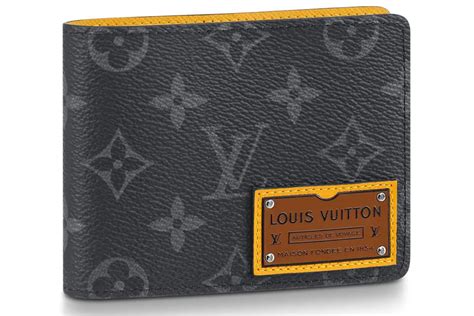 louis vuitton multiple wallet monogram eclipse gaston label savane yellow|Louis Vuitton gaston wearable wallet.